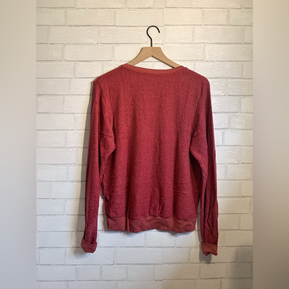 New Soft Wildfox Burgundy “Indoorsy” V-Neck Sweater Jumper M - Picture 5 of 8